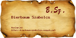 Bierbaum Szabolcs névjegykártya