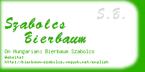 szabolcs bierbaum business card